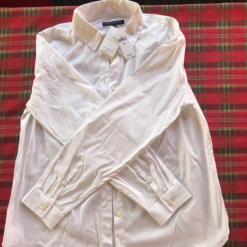 womens white button up shirt nwt